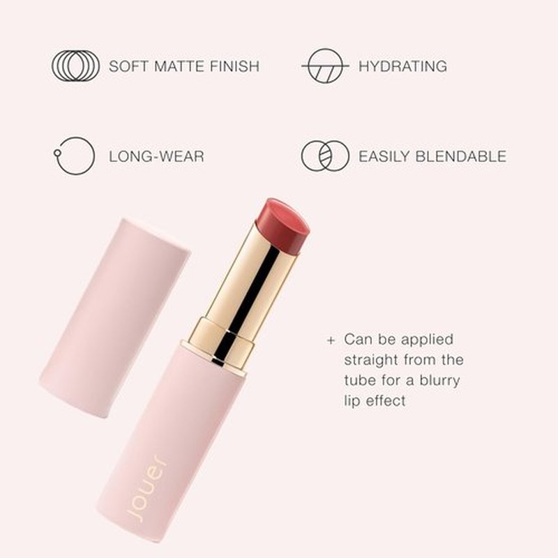 Jouer Demi-Matte Lip Balm - Tinted Hydrating Lip Color in Berry Tones with Jojoba Oil & Shea Butter - Fall/Winter Collection