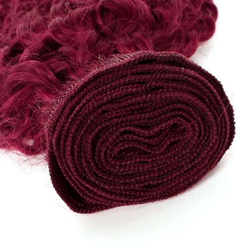 Burgundy Bundles 99j Human Hair Bundle Burgundy Water Wave 3 Bundles 12 14 16 inch 99j Bundle Human Hair Extensions