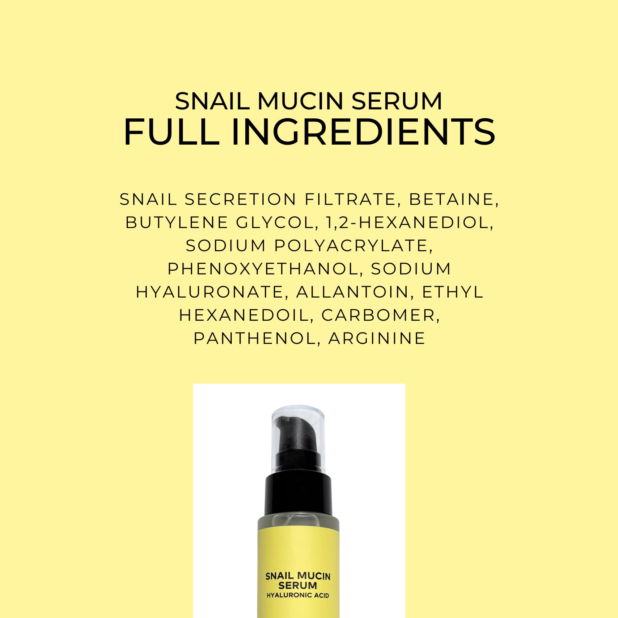 Snail Mucin Serum - Hydrating Face Serum for Skin Barrier Repair & Anti-Aging - Hyaluronic Acid Active Moisture Retention - Hannah Cho Beauty