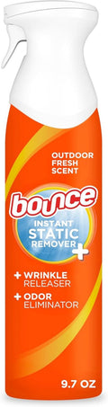 Bounce Anti-Static Spray - 3-in-1 Instant Wrinkle Release & Odor Eliminator | 9.7 Fl Oz