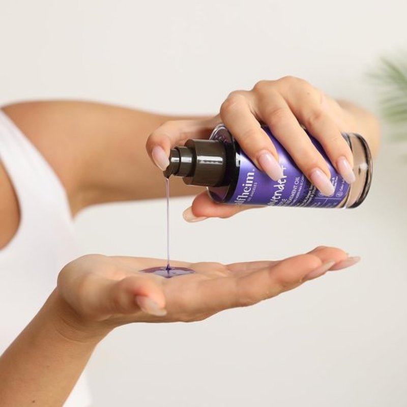 ALFHEIM Lavender+ Purple Hair Oil | Anti-Brass & Frizz Control Serum for Blonde & Color-Treated Hair – 3.38 oz / 100 ml