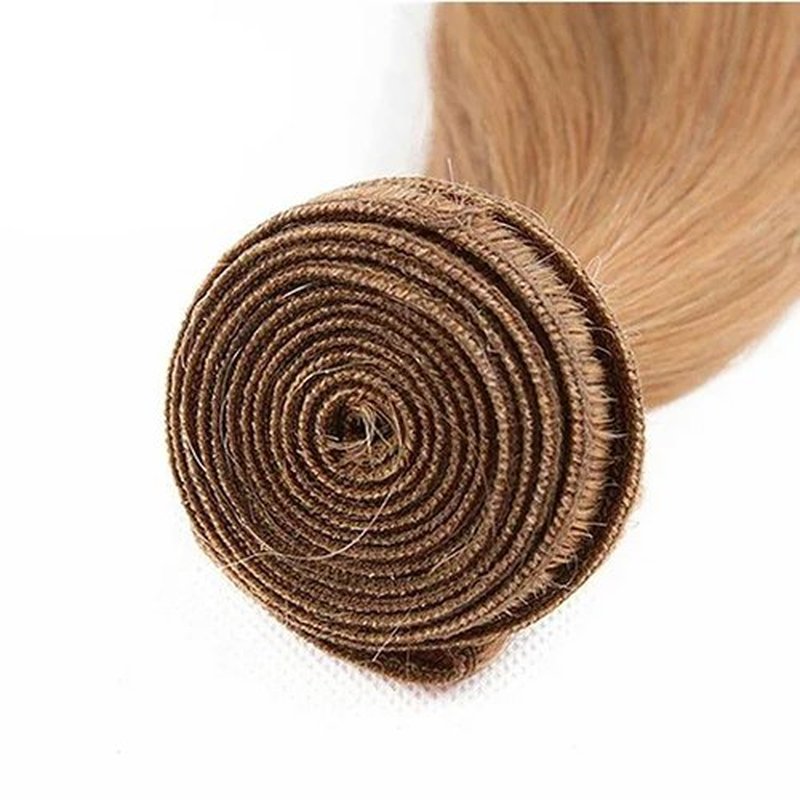 Blonde Body Wave Human Hair Bundles 20 Inch #27 Honey Blonde Body Wave Single Bundle Human Hair Unprocessed Native Virgin Hair 100g Total 1 Hair Extensions Double Weft for Women
