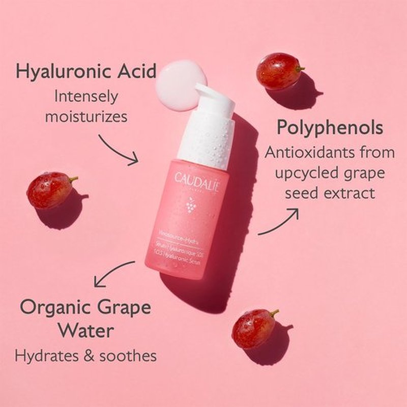 Caudalie Vinosource S.O.S. Hyaluronic Serum - Hydrating & Thirst-Quenching | 1 oz