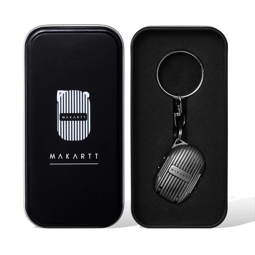 Makartt Foldable Nail Clipper, Stainless Steel Mini Nails Cutter with Keyring, Portable Fingernail Trimmer for Manicure, Travel Kit (Black)