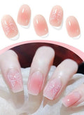 NNWW Semi Cured Gel Nail Strips 20pcs Spring Gel Nail Wraps with UV Light, Long-Lasting & Easy to Apply Nail Stickers for DIY Nail Art at Home (Sunset Butterfly)