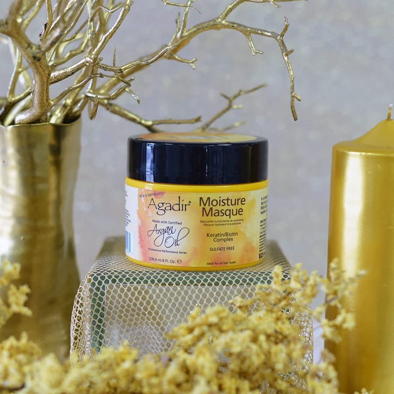Agadir Moisture Masque - Deep Hydrating Hair Treatment for Soft, Manageable Hair | 8 Oz
