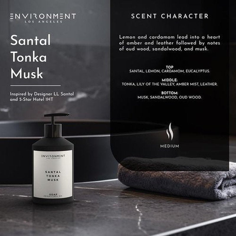 ENVIRONMENT Inspired by 5-Star Resort 1HT Hand Soap, 300ml Luxury Liquid Hand Soap (Santal | Tonka | Musk) Home Essentials, Kitchen & Bathroom Soap, Hand Wash, Vegan & Cruelty-Free