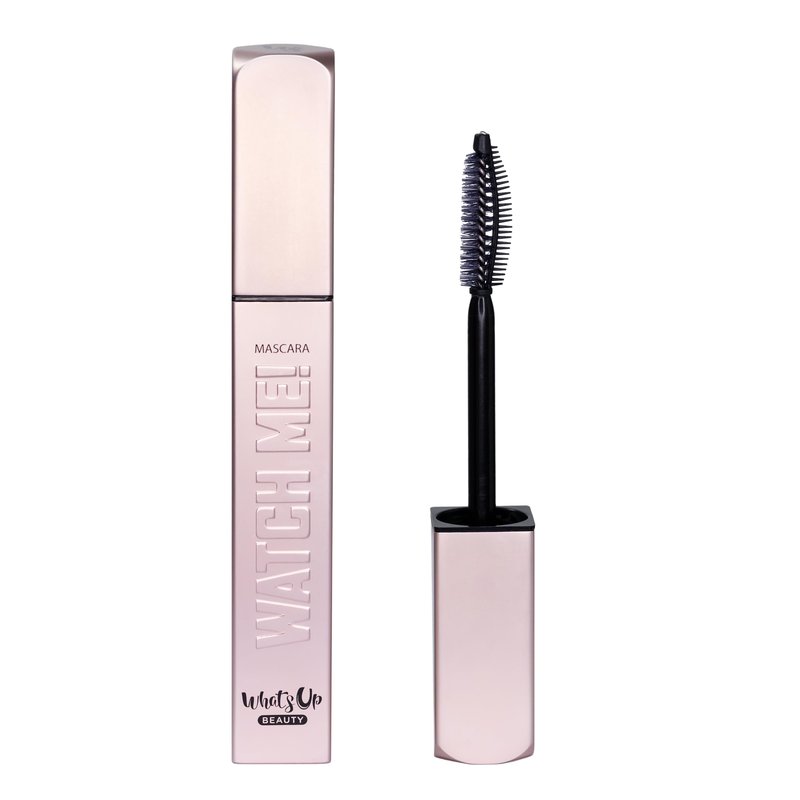 Whats Up Beauty - Watch Me! Black Volumizing and Lengthening Mascara with Peptide and Vitamin B5 Clean Made in Italy Cruelty Free Eye Lashes Makeup