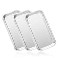 3PCS Stainless Steel Trays for Nail Tools – Rectangular Metal Organizer for Beauty Salon, Makeup, Tattoo, Dental Instruments – 22.5×12×2cm