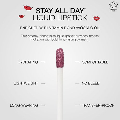 Stila Stay All Day Liquid Lip - Sheer & Shimmer Finish for Long-Lasting Color