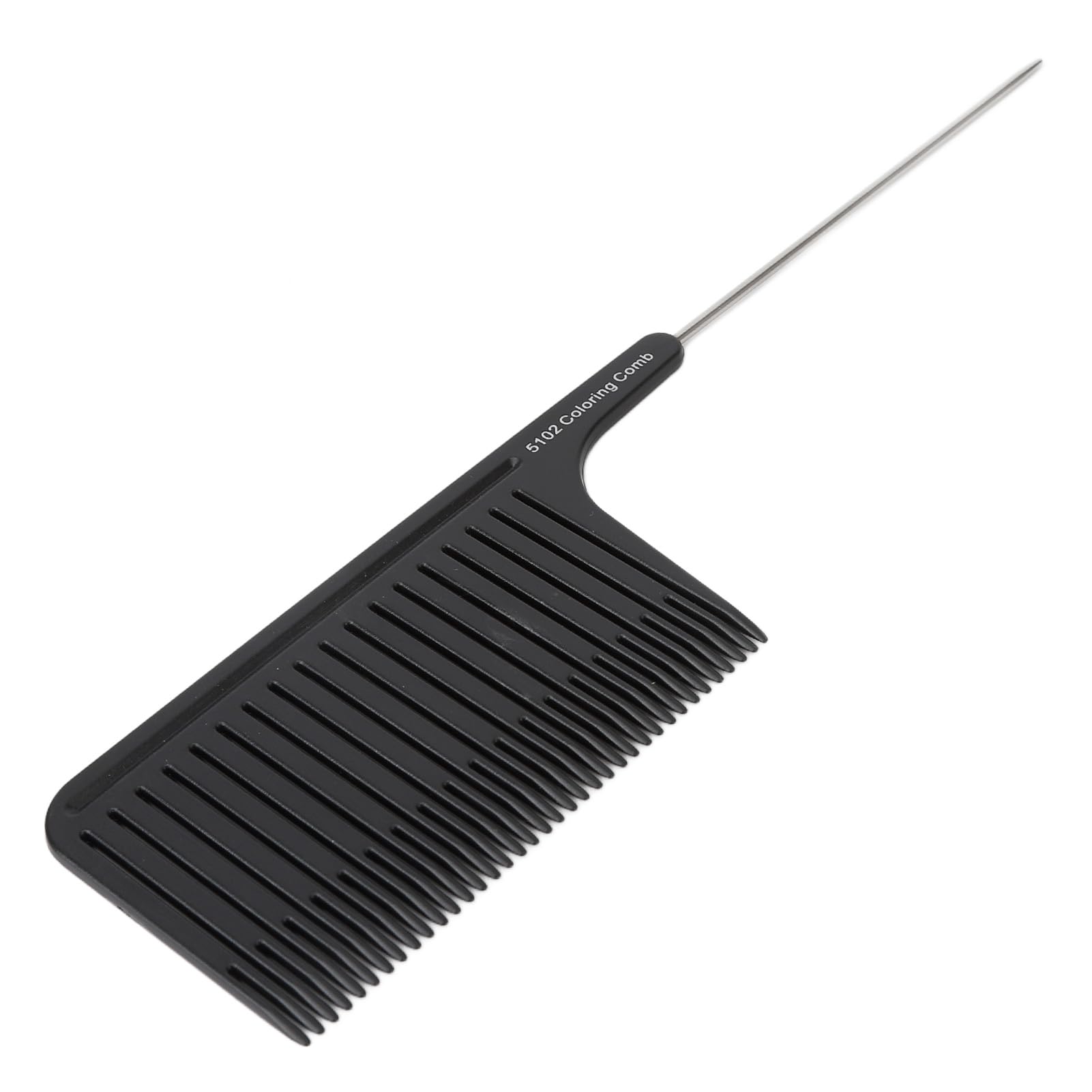 Hair Highlight Comb, Professional Hair Stylist Comb with Stainless Steel Rat Tail, Ergonomic Design, Use, Premium Material, Practical and Versatile for Home and Salon (Black)