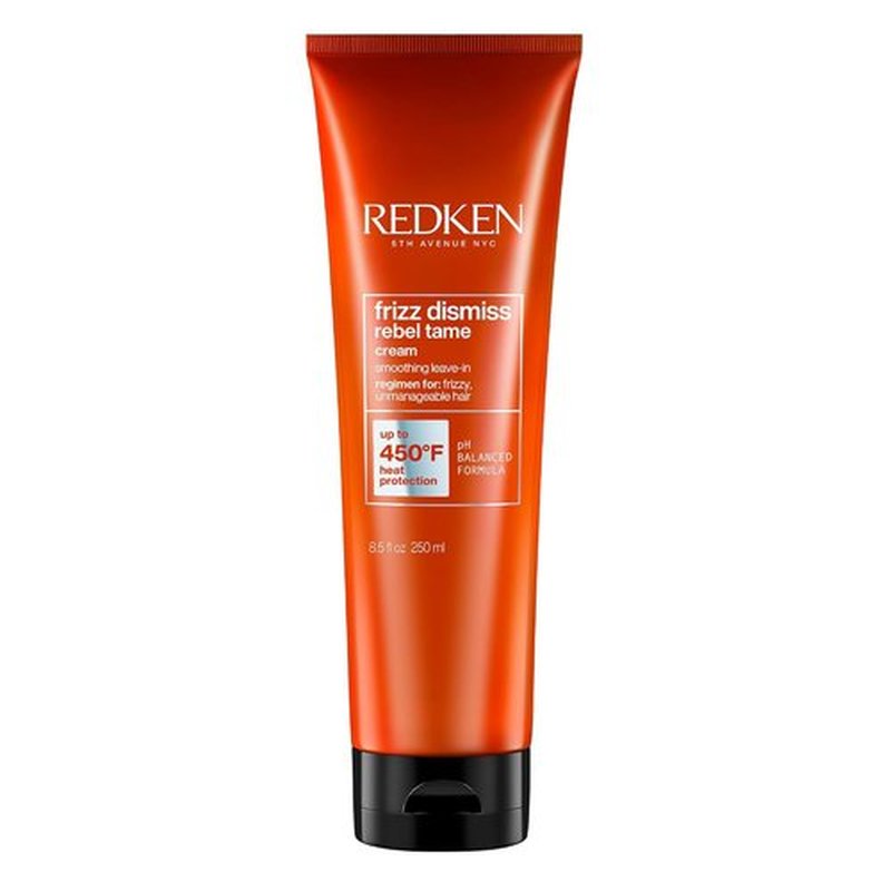 Redken Frizz Dismiss Rebel Tame Leave-In Cream - Heat Protection for Frizzy Hair, 5 oz