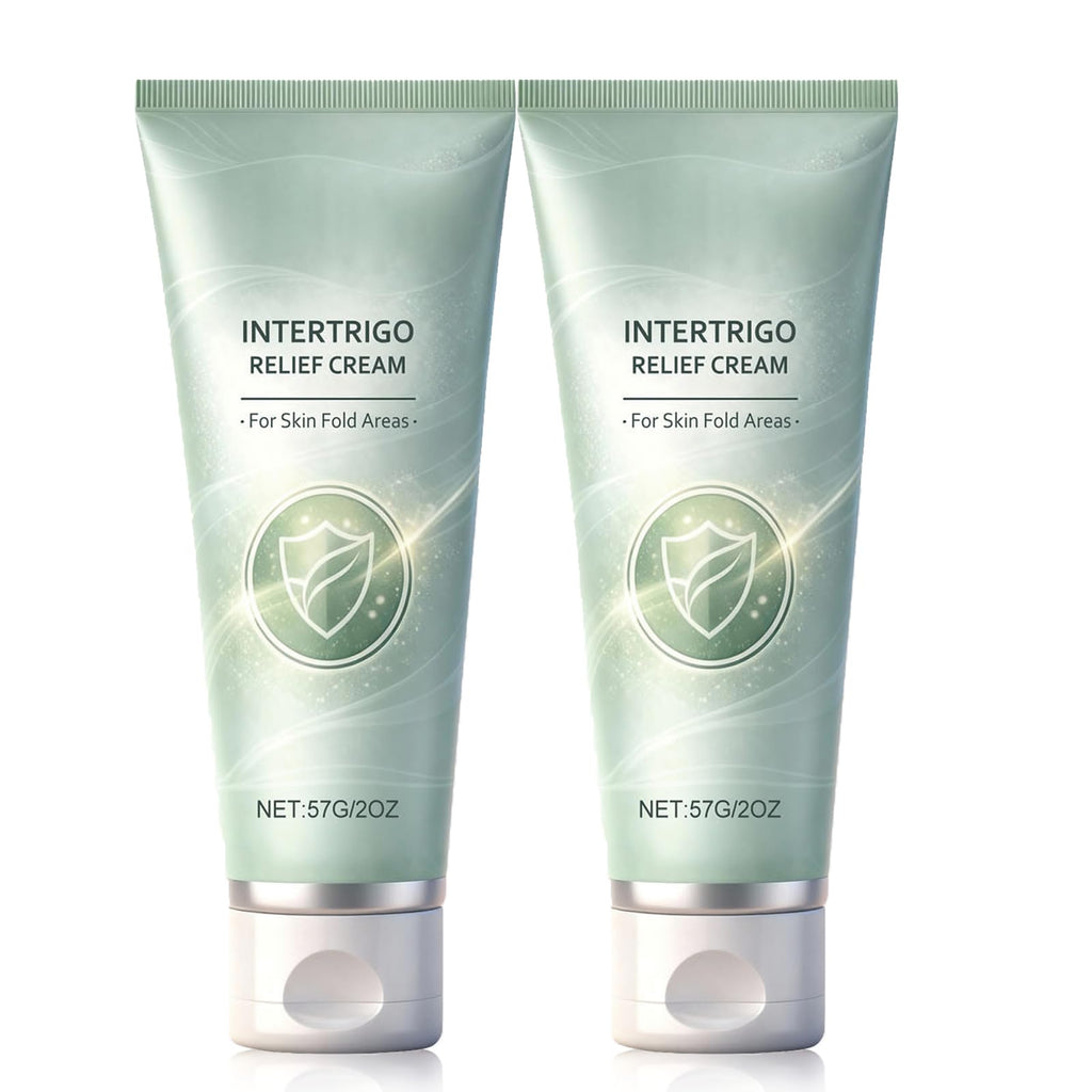 Intertrigo Cream – Skin Fold Care & Chafing Support Cream With Zinc Oxide & Undecylenic Acid, Intertrigo Relief Cream for Skin Fold Areas, Chafing Prevention, Moisture & Friction Control (2PC)
