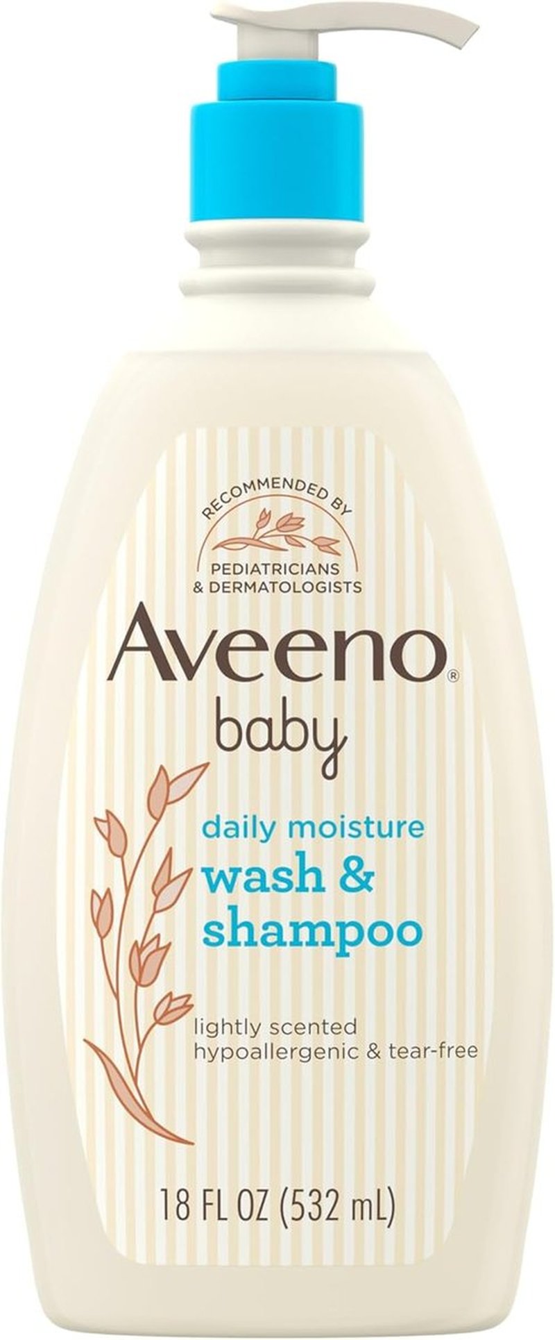 Aveeno Baby Daily Moisture Body Wash & Shampoo - 2-in-1 Gentle Formula with Oat Extract, 18 fl. oz
