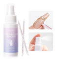 Gellen 2 Pack 60ML Solid Gel Nail Glue Remover Spray For Press-on Nails, Nail-friendly Glue-off Remover for Artificial False Acrylic Nails, Acetone Free Nail Glue Debonder with Stick