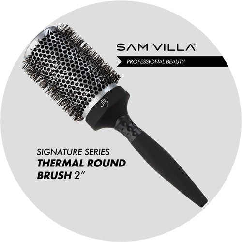 Sam Villa Signature Thermal Brush - Professional Styling Tool for Effortless Waves & Volume