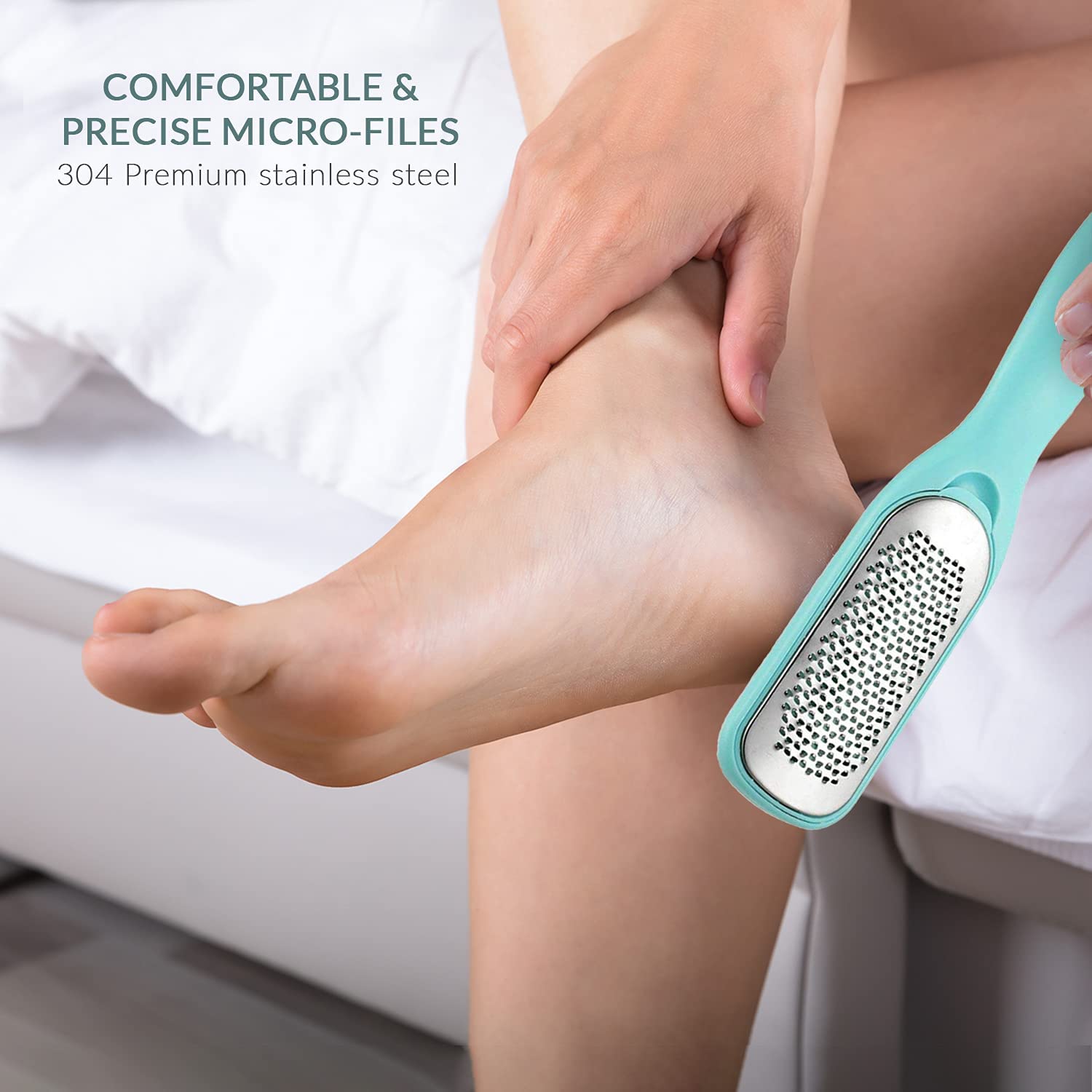 Relax Tony Callus & Dead Skin Remover – Dual-Sided - for Wet & Dry Exfoliation: Scrub, File & Rasp for Smooth Feet - Pedicure Tool - Foot File Callus Remover Tool - Pedicure Kit