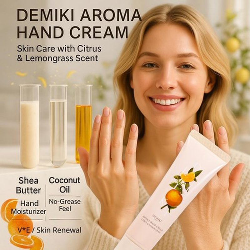 Demiki Shea Butter Hand Cream - Nourishing Moisturizer for Dry Hands | Travel Size 2pcs (50g Each)