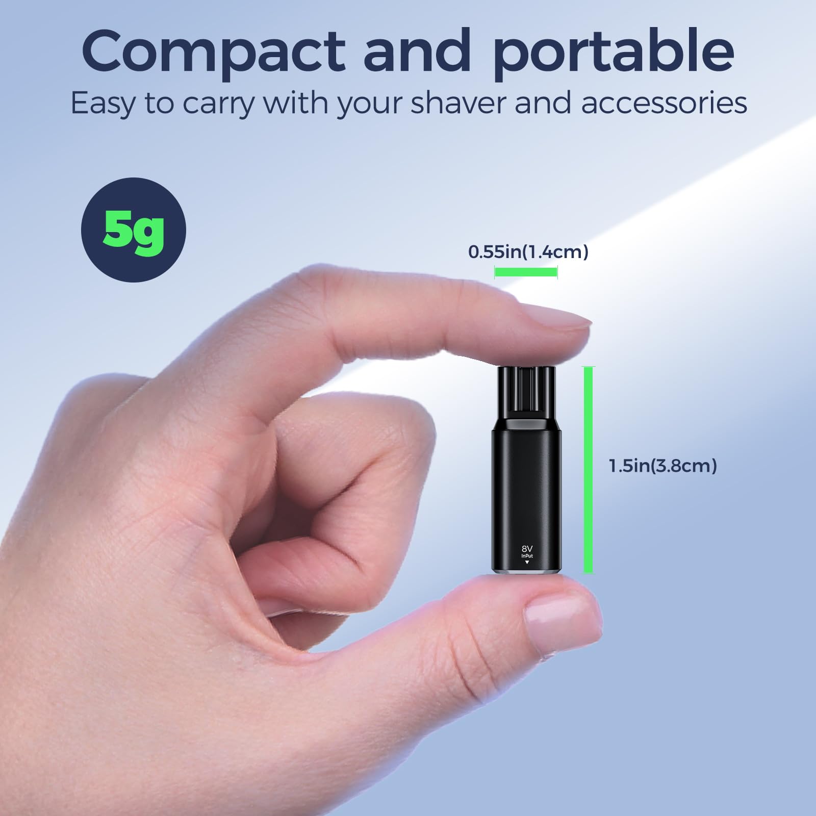 ProCase 2 Pack 8V HQ850 Type-C Shaver Adapter, Charging Converter for Norelco O Blade QP2630 QP2530 Electric Trimmer USB-C Razor Adapter Power Charger Converter Replacement Without Charger Cord