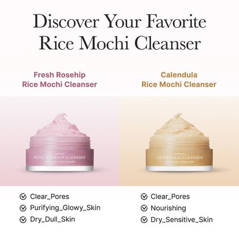 Arencia Rice Mochi Facial Cleanser Gift Set, 6 Varieties, 0.52 oz each - travel size, Korean skin care, holiday gift set, Stocking stuffers