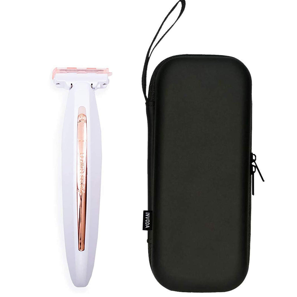 INVODA Hard Shaver Case for Finishing Touch Flawless Body Rechargeable Ladies Shaver and Trimmer Travel Case Portable Protective Bag
