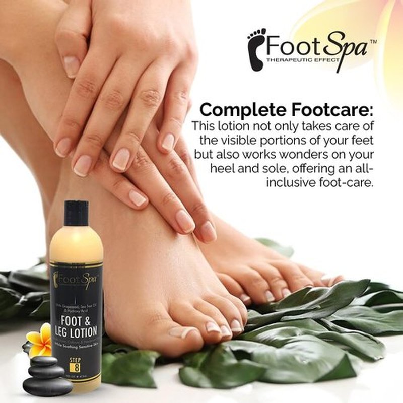 Foot SPA - Healing Therapy Massage Lotion, 16 Oz - with Peppermint and Eucalyptus - Professional Pedicure, Body and Hot Oil Manicure, Infused with Natural Oils and Vitamins