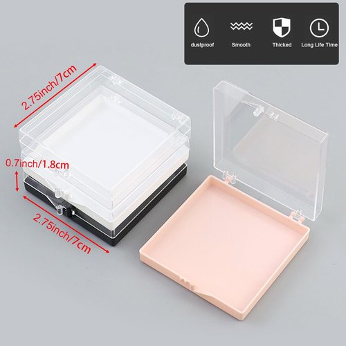 Sawvolker 12PCS Press On Nail Packaging Storage Box,Square Plastic Nail Case Storage Display Box for False Fake Nails Press on Nails Organizer for Small Business Home Nail Salon Use