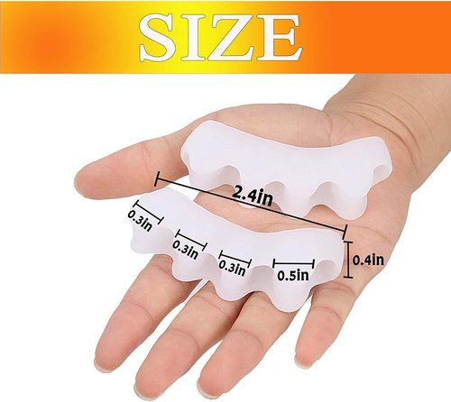 3 Pairs Kid Gel Toe Separator for Children (3-6 Years Old),Silicone Bunion Corrector for Kids Toe Straightener Foot Stretcher Big Toe spacers Toe spreaders(6 pcs), Blue