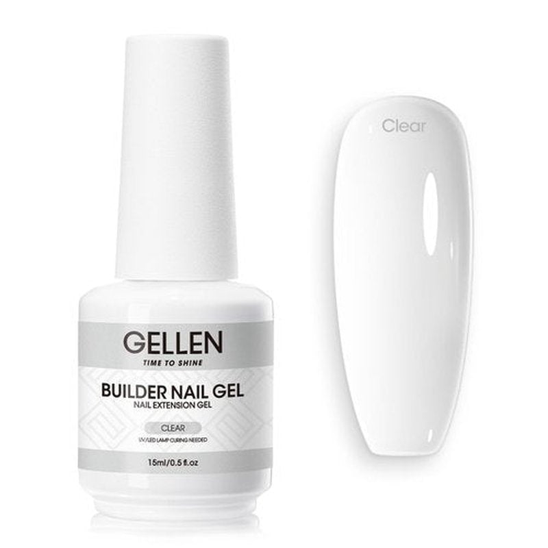 GELLEN Clear Builder Gel for Nails, 7-In-1 Clear Exetension Nail Gel Hard Gel Polish for Thickening Sculpting Natural Nails Strengthener in a Bottle for Nail Art, U/V LED Lamp Cured