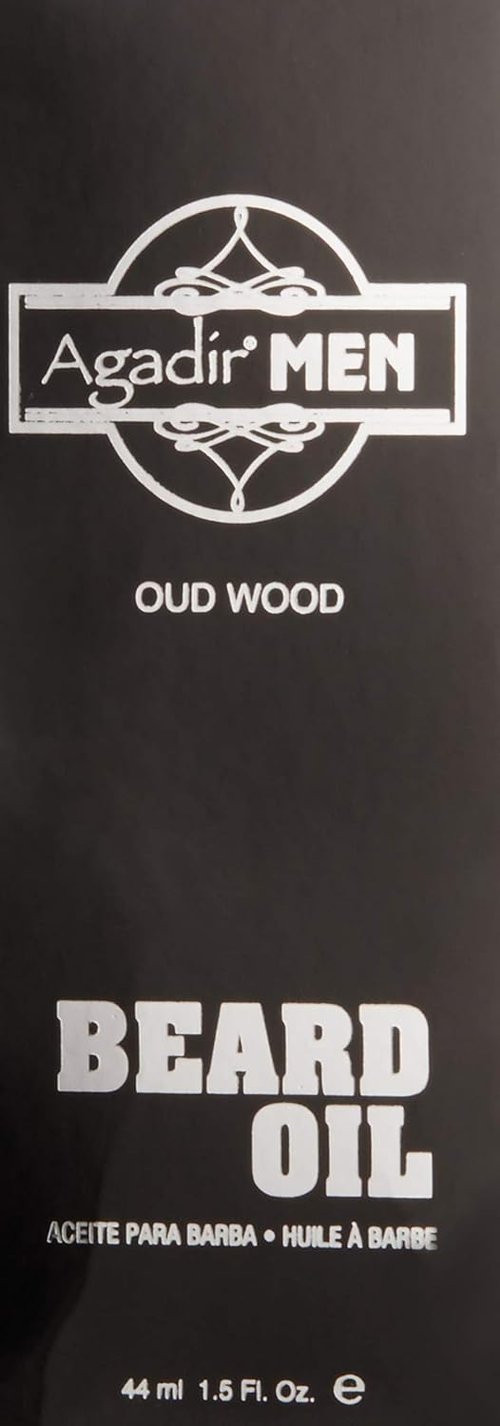 Agadir Oud Wood Beard Oil - Nourishing Formula for Soft, Healthy Beards | 1.5 Fl Oz