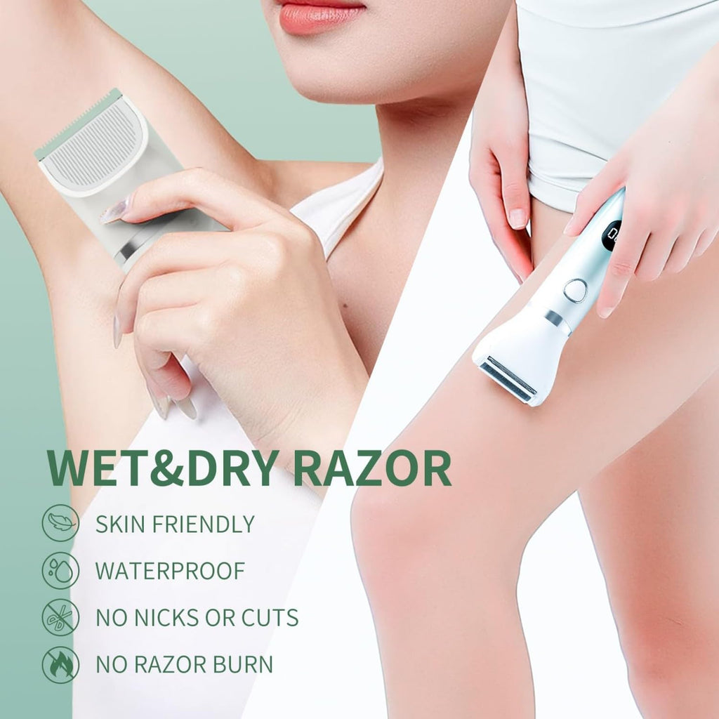 Electric Razors for Women, Painless Bikini Trimmer for Silk Skin