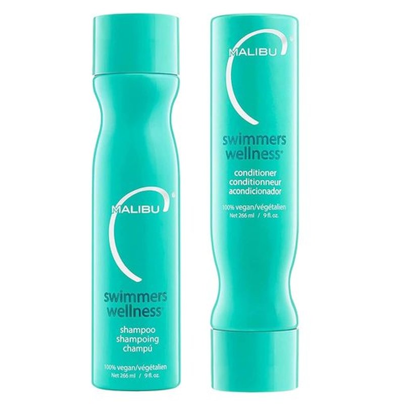 Malibu C Swimmers Shampoo & Conditioner Set - Restorative 9 oz Hair Care for Chlorine Damage & Brittle Hair