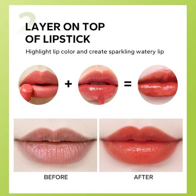 Beauty Glazed Big Brush Head Lip Oil, Ultra-Hydrating & Nourishing, Smooth Glossy Finish Lip Glow Oil, Shiny and Vegan Tinted Lip Gloss, Non-Sticky (4, 101# 102# 105# 107#)