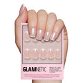 Glamnetic Press On Nails - La Perle | Semi-Transparent Squoval French Tip Fake Nails, Salon Quality | 15 Sizes - 30 Nail Kit with Glue