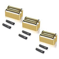 BaBylissPRO Replacement Foil & Cutters - 3 Pack for Barberology Double Foil Shaver | Gold