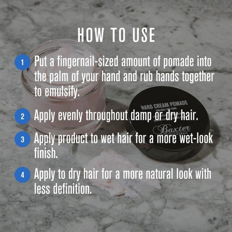 Baxter of California Hair Pomade - Firm Hold with Natural Finish | Men's Hard Cream Styling