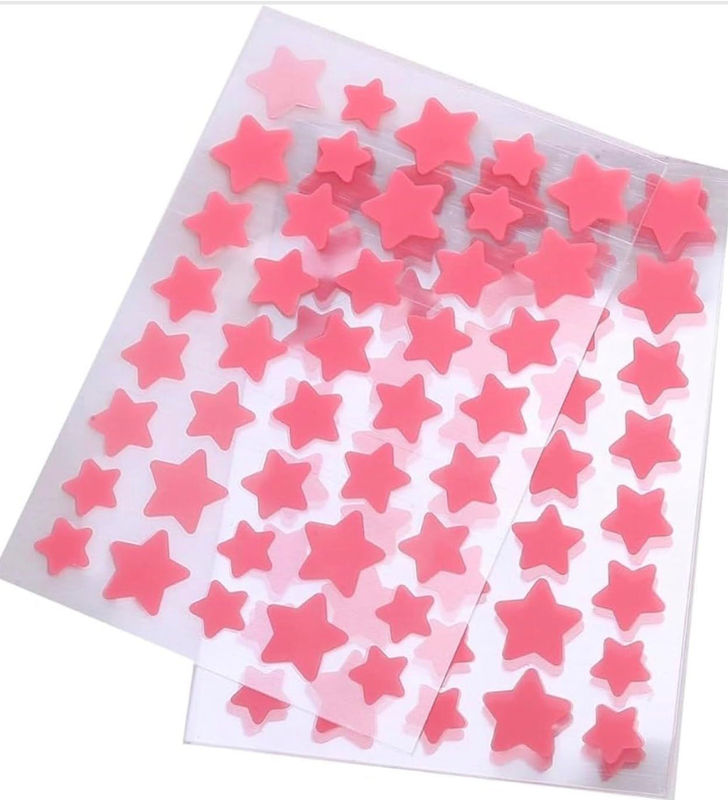 BEAUTIVANA 10 Sheets Star Pimple Patches for Face – Hydrocolloid Acne Stickers, Pink Star Blemish Patches for Skin Care and Healing, Facial Spot Treatment with Pore Cleansing Strips and Masks