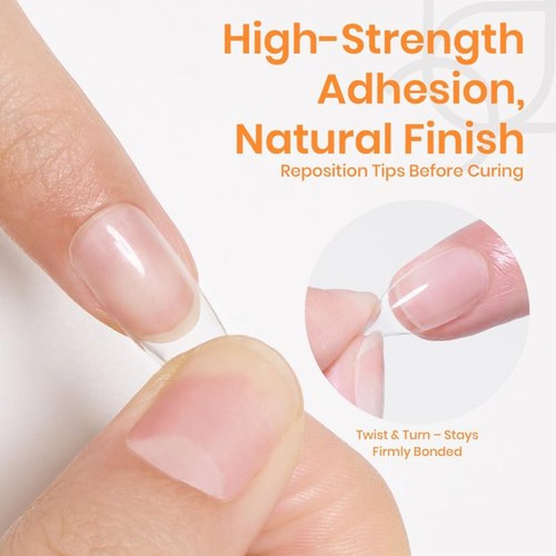 Beetles Nail Glue Gel Hands-Free, 20g Tipex Solid Nail Glue Gel for Acrylic Nails Extension, Press On Nails, 3D Nail Art, Soak off UV & LED, Beginner Friendly Long Lasting DIY Home Manicure