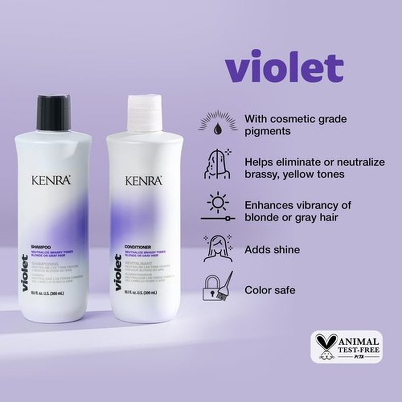 Kenra Violet Conditioner - Eliminates Brassy Tones | Moisturizes Processed Hair | Color Safe Formula