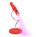 M - GlamCure GO Nail Flash Cure Lamp with Focus Beam Technology, Touch Screen - LED & UV Nail Light - Curing Lamp for Gel Nails, Acrylic, Builder - Portable & Adjustable (Red)
