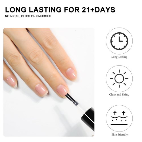 beautilux Rubber Base, 100ml Clear Soak Off Rubber Base Gel Polish for Professional Salon or DIY at Home, 3.38 fl.oz