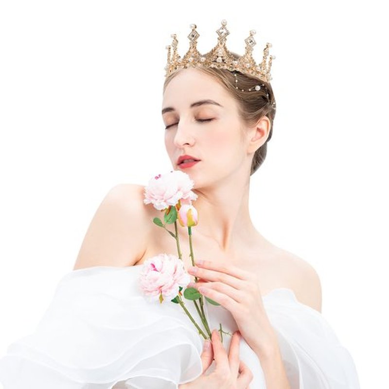 Hedume Set of 3 Crystal Princess Crown, Queen Tiaras with Rhinestone, Crystal Tiara Headbands for Birthday, Bridal Wedding, Model Catwalk, Prom, Party
