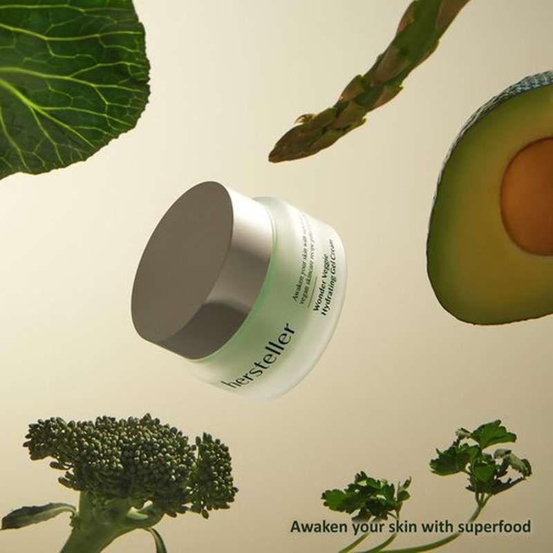 Hersteller Wonder Veggie Hydrating Gel Cream 50ml, 1.7 Fl Oz Superfood Kale Leaf Extract Deep Hydrating Moisturizing Vegan Facial Skin Korean Skincare
