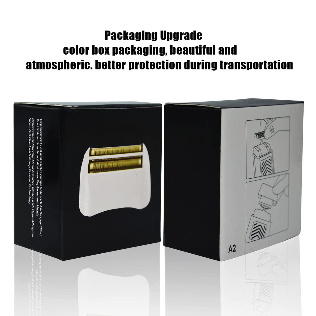 Pro Shaver Replacement Foil and Cutters Compatible With Andis #17155 & #17150#17200 Shaver Pro Foil (andis-sliver-3packs)