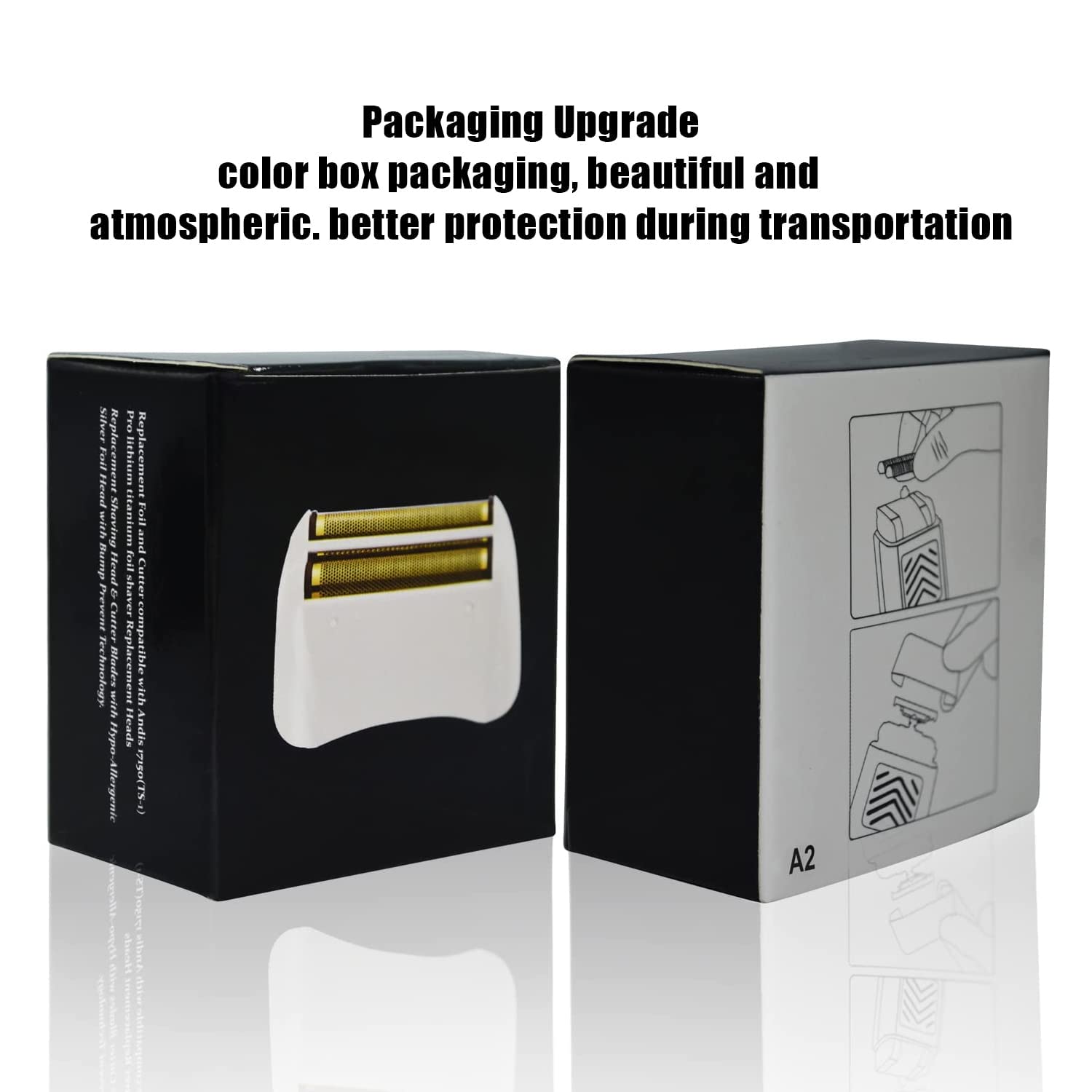 Pro Shaver Replacement Foil and Cutters Compatible With Andis #17155 & #17150#17200 Shaver Pro Foil (andis-sliver-3packs)