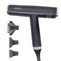 RERBO Professional Ionic Hair Dryer High-Speed 110000 RPM Low Noise Temperature Control Portable Negative Ionic Blow Dryer with Diffuser and Concentrator for Home, Travel and Salon