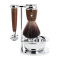 MÜHLE RYTMO Shaving Kit for Men, Steamed Ash Wet Shave Grooming Set 4-Piece