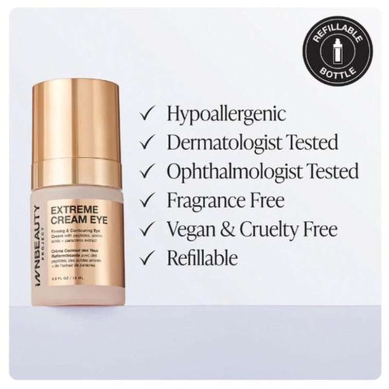 Innbeauty Project Eye Cream - Extreme Firming & Contouring with Peptides & Botanicals | 0.5 OZ (15ml)