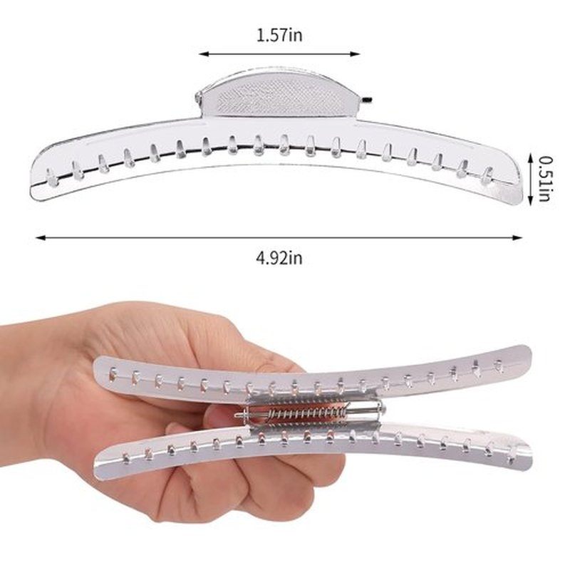 Skiennix Vintage Metal Finger Wave Hair Clips - 12PCS Silver Aluminum Clamps for Home & Outdoor Styling