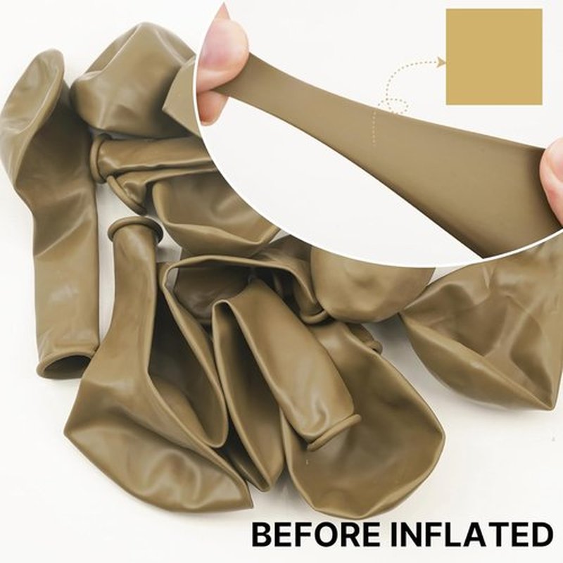PartyWoo Tan Balloons - 100 Pcs 12 Inch Light Brown Latex Balloons for Weddings & Celebrations